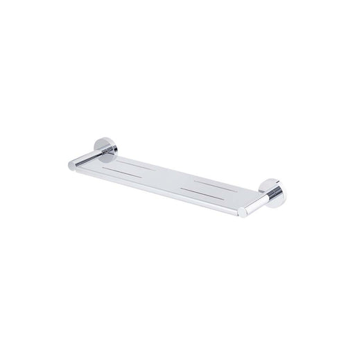 Mixx Chia Shower Shelf - Chrome-Blue Leaf Bathware &amp; Tiles