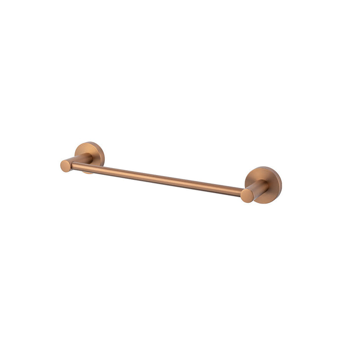 Mixx Chia Single Towel Rail 600mm - Brushed Bronze-Blue Leaf Bathware &amp; Tiles