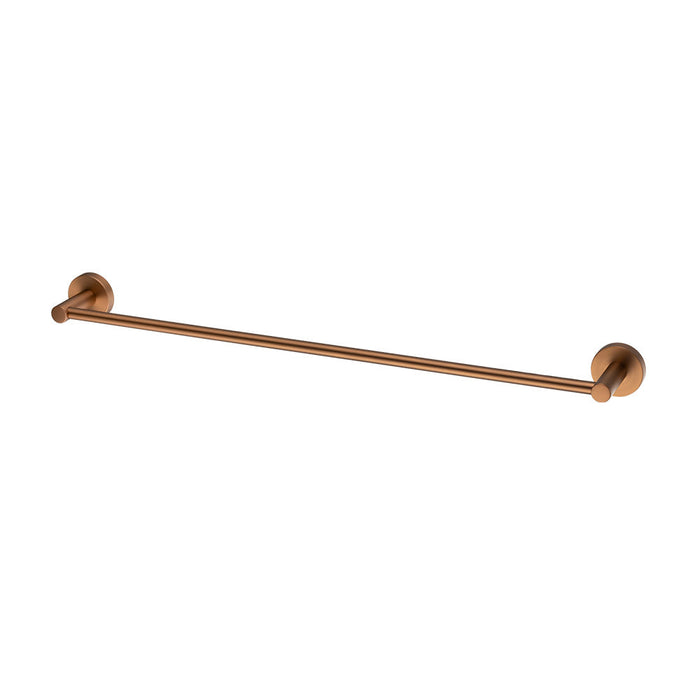 Mixx Chia Single Towel Rail 750mm - Brushed Bronze-Blue Leaf Bathware &amp; Tiles