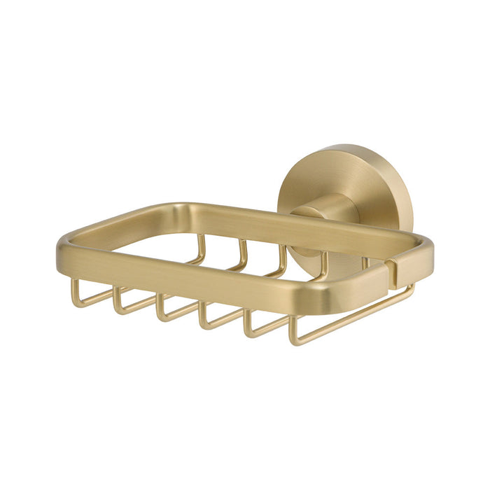 Mixx Chia Soap Basket - Brushed Gold-Blue Leaf Bathware &amp; Tiles