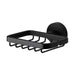 Mixx Chia Soap Basket - Matt Black-Blue Leaf Bathware &amp; Tiles