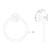 Mixx Chia Towel Ring - Brushed Nickel-Blue Leaf Bathware &amp; Tiles