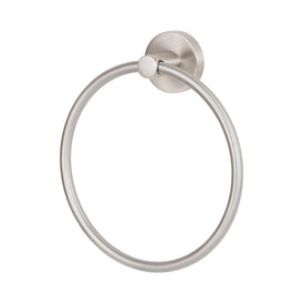 Mixx Chia Towel Ring - Brushed Nickel-Blue Leaf Bathware &amp; Tiles