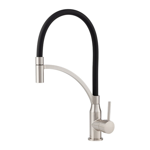 Mixx Clove Sink Mixer - Brushed Nickel-Blue Leaf Bathware &amp; Tiles