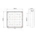 Mixx Economy Tile Grate Square 100mm - Stainless Steel-Blue Leaf Bathware &amp; Tiles