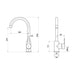 Mixx Magnolia Gooseneck Sink Mixer - Chrome-Blue Leaf Bathware &amp; Tiles