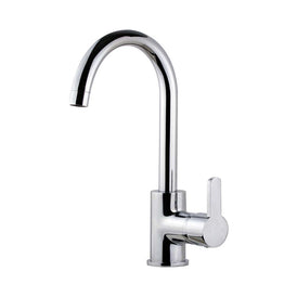 Mixx Magnolia Gooseneck Sink Mixer - Chrome-Blue Leaf Bathware &amp; Tiles