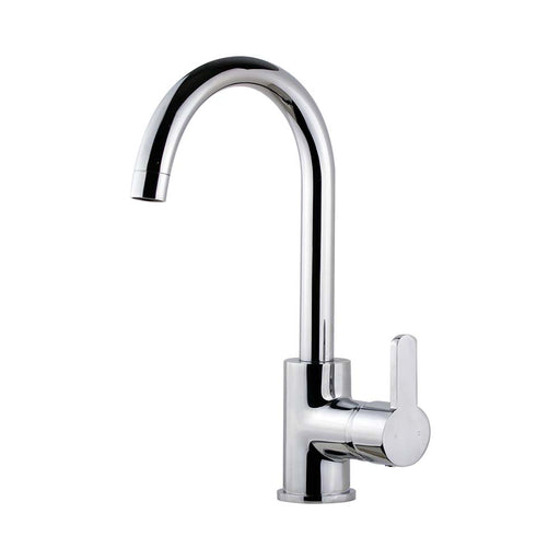 Mixx Magnolia Gooseneck Sink Mixer - Chrome-Blue Leaf Bathware &amp; Tiles