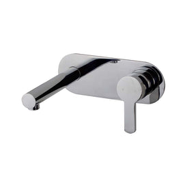 Mixx Magnolia Wall Plate Mixer - Chrome-Blue Leaf Bathware &amp; Tiles