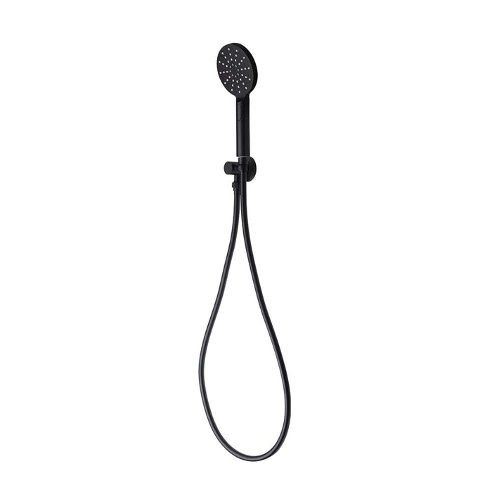 Mixx Matcha 3 Spray Hand Shower Kit - Matt Black-Blue Leaf Bathware &amp; Tiles