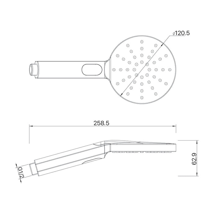 Mixx Matcha 3 Spray Handpiece - Chrome-Blue Leaf Bathware &amp; Tiles