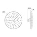 Mixx Matcha ABS Shower Head 200mm - Chrome-Blue Leaf Bathware &amp; Tiles