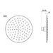 Mixx Matcha Brass Shower Head 200mm - Chrome-Blue Leaf Bathware &amp; Tiles