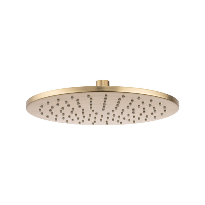 Mixx Matcha Brass Shower Head 250mm - Brushed Gold-Blue Leaf Bathware &amp; Tiles