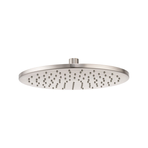 Mixx Matcha Brass Shower Head 250mm - Brushed Nickel-Blue Leaf Bathware &amp; Tiles