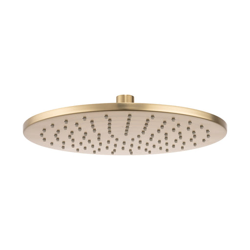 Mixx Matcha Brass Shower Head 300mm - Brushed Gold-Blue Leaf Bathware &amp; Tiles