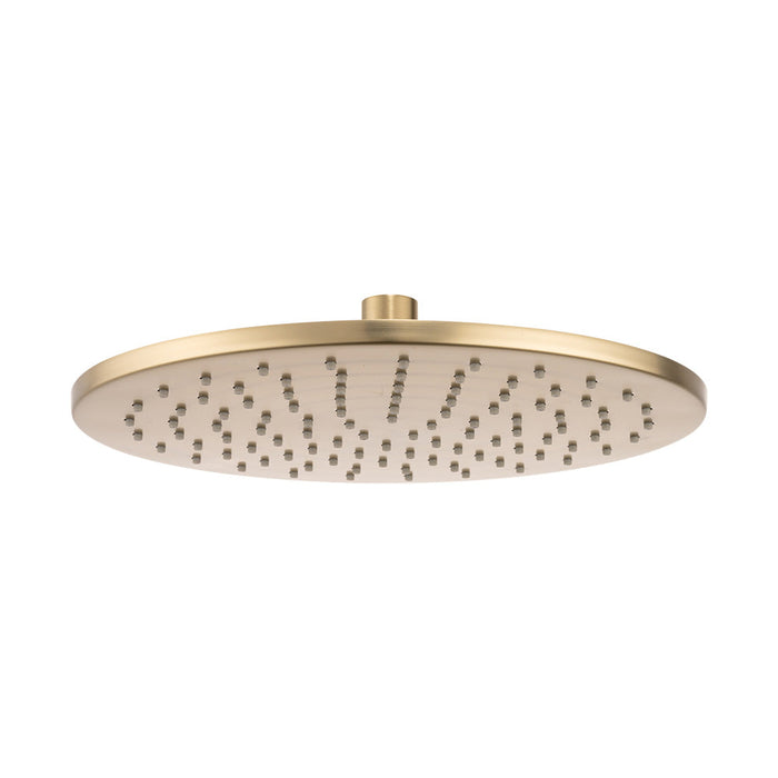 Mixx Matcha Brass Shower Head 300mm - Brushed Gold-Blue Leaf Bathware &amp; Tiles