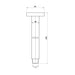 Mixx Matcha Ceiling Arm 300mm - Matt Black-Blue Leaf Bathware &amp; Tiles