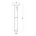 Mixx Matcha Ceiling Arm 450mm - Brushed Nickel-Blue Leaf Bathware &amp; Tiles