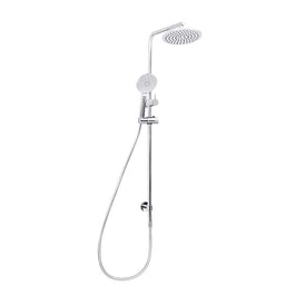 Mixx Matcha Deluxe Twin Shower - Chrome-Blue Leaf Bathware &amp; Tiles