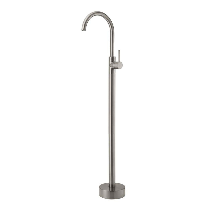 Mixx Matcha Floor Mounted Bath Filler - Gun Metal-Blue Leaf Bathware &amp; Tiles