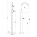Mixx Matcha Floor Mounted Bath Filler - Matt Black-Blue Leaf Bathware &amp; Tiles