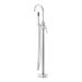 Mixx Matcha Floor Mounted Bath Filler With Hand Shower - Chrome-Blue Leaf Bathware &amp; Tiles