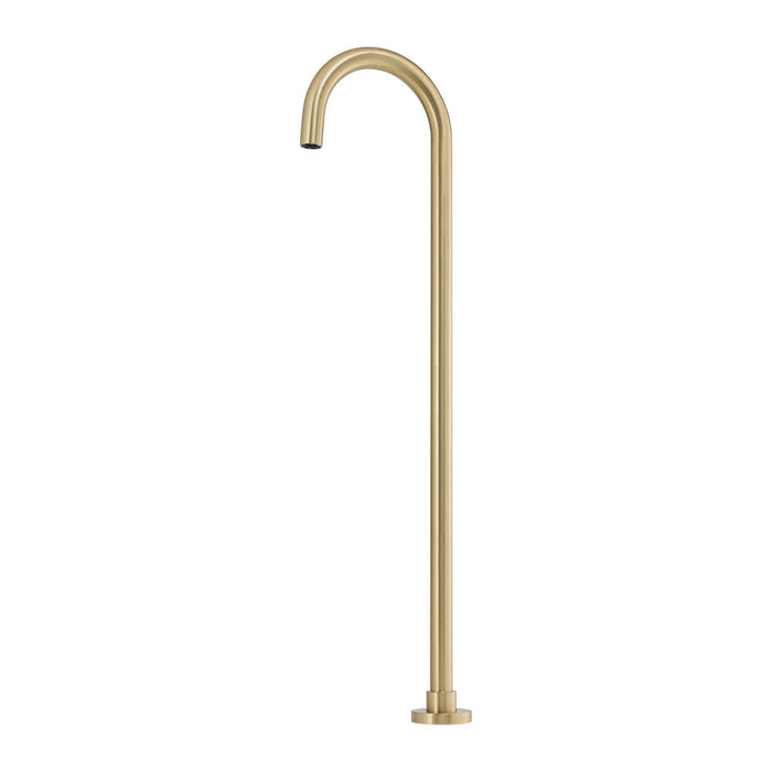 Mixx Matcha Floor Mounted Bath Spout - Brushed Gold-Blue Leaf Bathware &amp; Tiles
