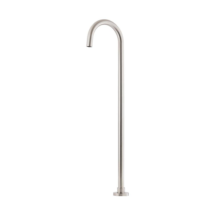 Mixx Matcha Floor Mounted Bath Spout - Brushed Nickel-Blue Leaf Bathware &amp; Tiles