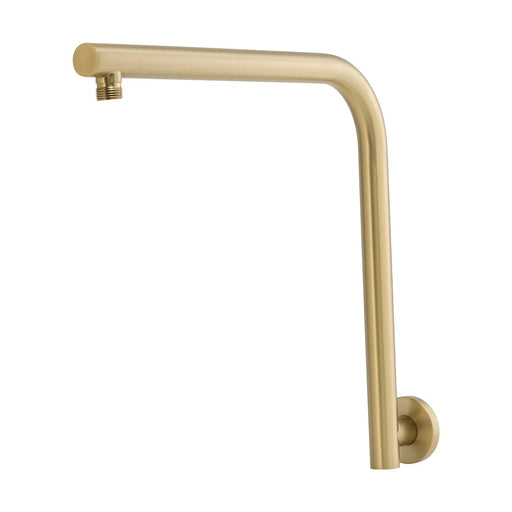 Mixx Matcha High Rise Shower Arm - Brushed Gold-Blue Leaf Bathware &amp; Tiles