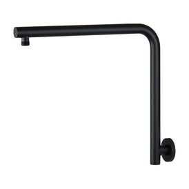 Mixx Matcha High Rise Shower Arm - Matt Black-Blue Leaf Bathware &amp; Tiles