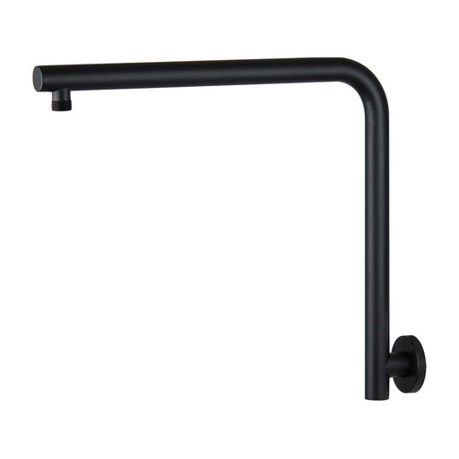 Mixx Matcha High Rise Shower Arm - Matt Black-Blue Leaf Bathware &amp; Tiles