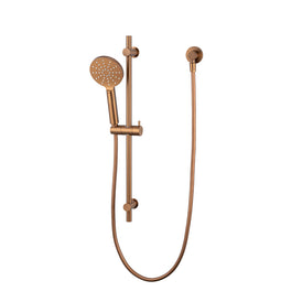 Mixx Matcha Rail Shower - Brushed Bronze-Blue Leaf Bathware &amp; Tiles