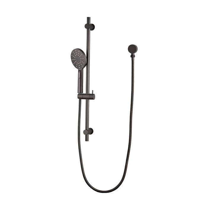 Mixx Matcha Rail Shower - Gun Metal-Blue Leaf Bathware &amp; Tiles