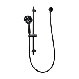 Mixx Matcha Rail Shower - Matt Black-Blue Leaf Bathware &amp; Tiles