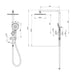 Mixx Matcha Retro Twin Shower - Chrome-Blue Leaf Bathware &amp; Tiles