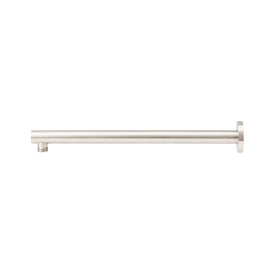 Mixx Matcha Straight Shower Arm 380mm - Brushed Nickel-Blue Leaf Bathware &amp; Tiles