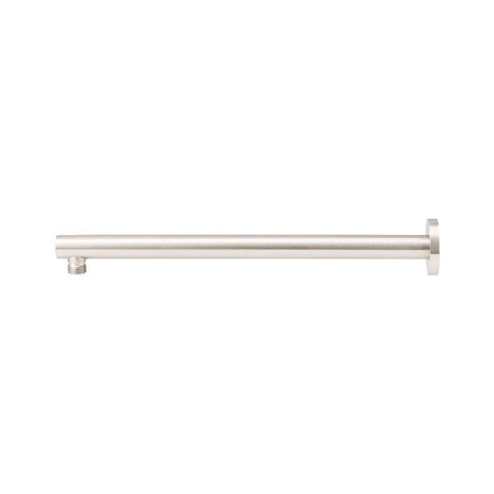 Mixx Matcha Straight Shower Arm 380mm - Brushed Nickel-Blue Leaf Bathware &amp; Tiles