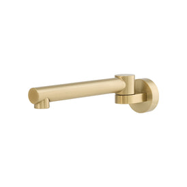 Mixx Matcha Swivel Bath Spout - Brushed Gold-Blue Leaf Bathware &amp; Tiles