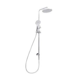Mixx Matcha Twin Shower - Chrome-Blue Leaf Bathware &amp; Tiles