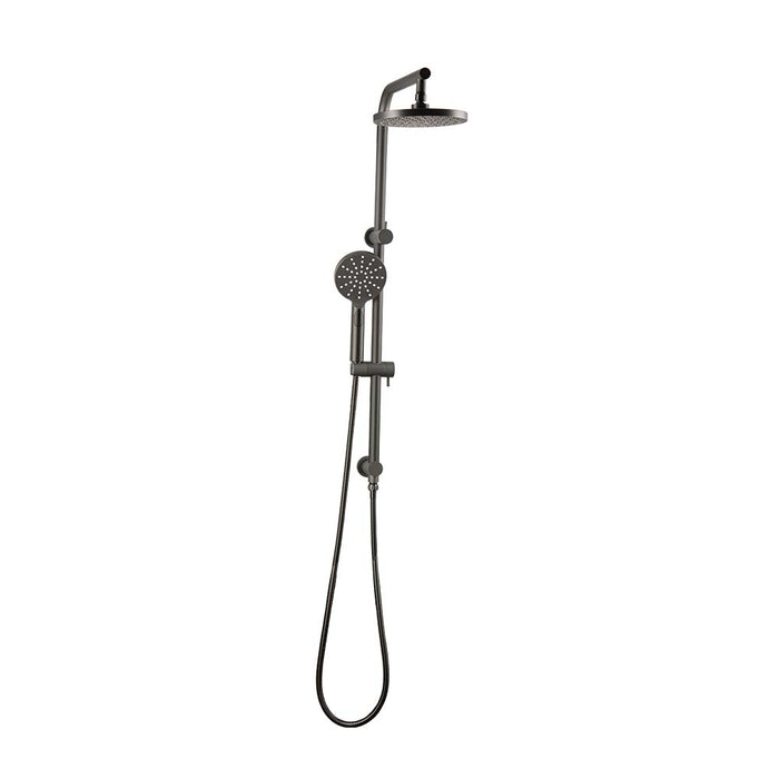 Mixx Matcha Twin Shower - Gun Metal-Blue Leaf Bathware &amp; Tiles