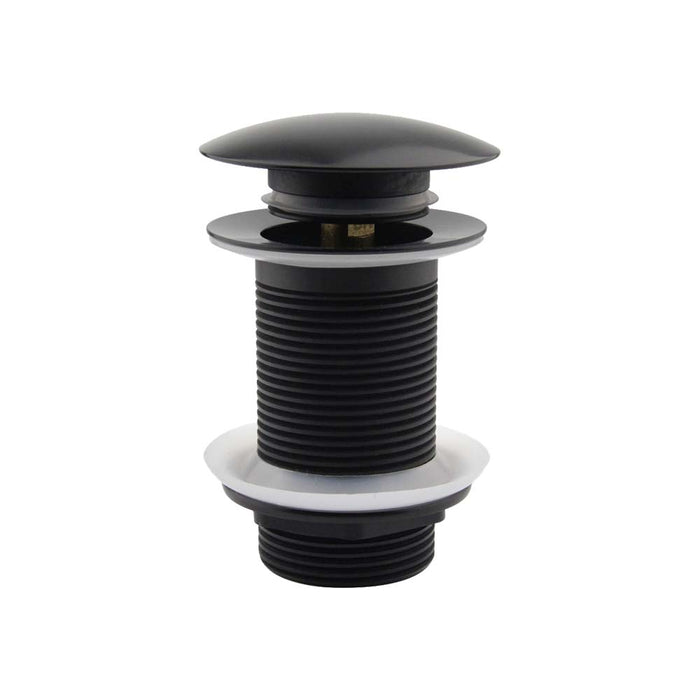 Mixx Plug & Waste Dome Pop Up 32mm - Matt Black-Blue Leaf Bathware &amp; Tiles