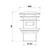 Mixx Plug & Waste Dome Pop Up 32mm Overflow - Chrome-Blue Leaf Bathware &amp; Tiles