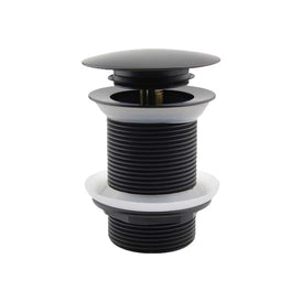 Mixx Plug & Waste Dome Pop Up 40mm - Matt Black-Blue Leaf Bathware &amp; Tiles