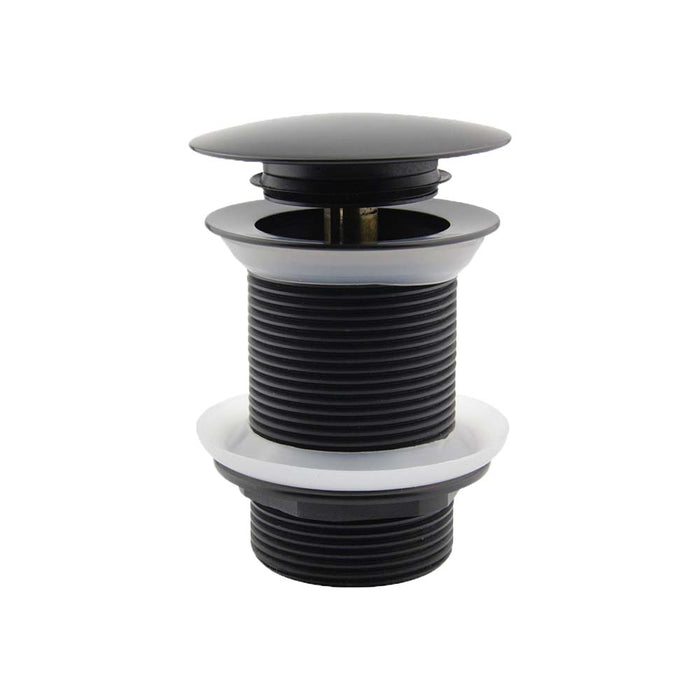 Mixx Plug & Waste Dome Pop Up 40mm - Matt Black-Blue Leaf Bathware &amp; Tiles