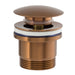 Mixx Plug & Waste Universal Dome Pop Up Waste - Brushed Bronze-Blue Leaf Bathware &amp; Tiles