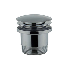 Mixx Plug & Waste Universal Dome Pop Up Waste - Chrome-Blue Leaf Bathware &amp; Tiles
