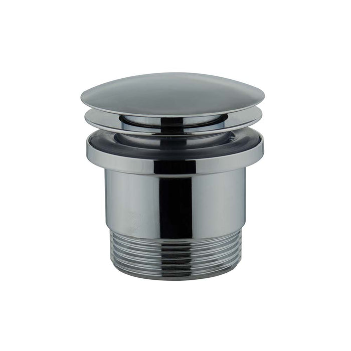 Mixx Plug & Waste Universal Dome Pop Up Waste - Chrome-Blue Leaf Bathware &amp; Tiles