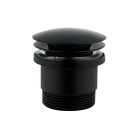Mixx Plug & Waste Universal Dome Pop Up Waste - Matt Black-Blue Leaf Bathware &amp; Tiles