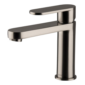Mixx Saffron Basin Mixer - Brushed Nickel-Blue Leaf Bathware &amp; Tiles